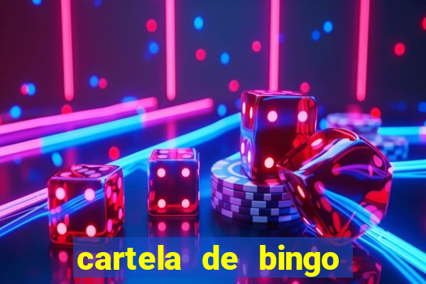 cartela de bingo cha de bebe